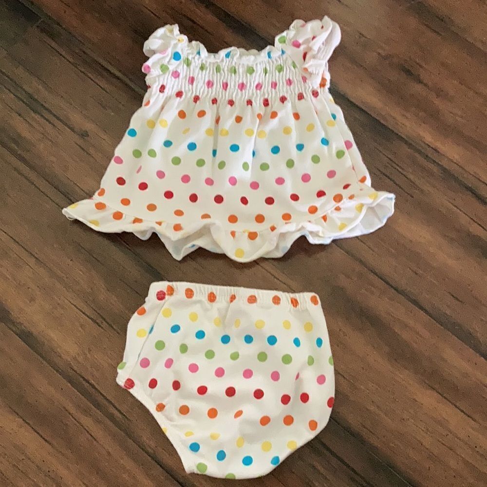 NEW Faded Glory Rainbow 🌈 Newborn Matching Polkadot Set- darling! - Picture 2 of 6